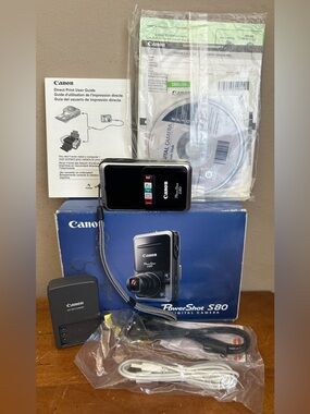 Canon Powershot S80 Compact 8MP 3.6x Wide Zoom 2.5" LCD Screen Digital Camera